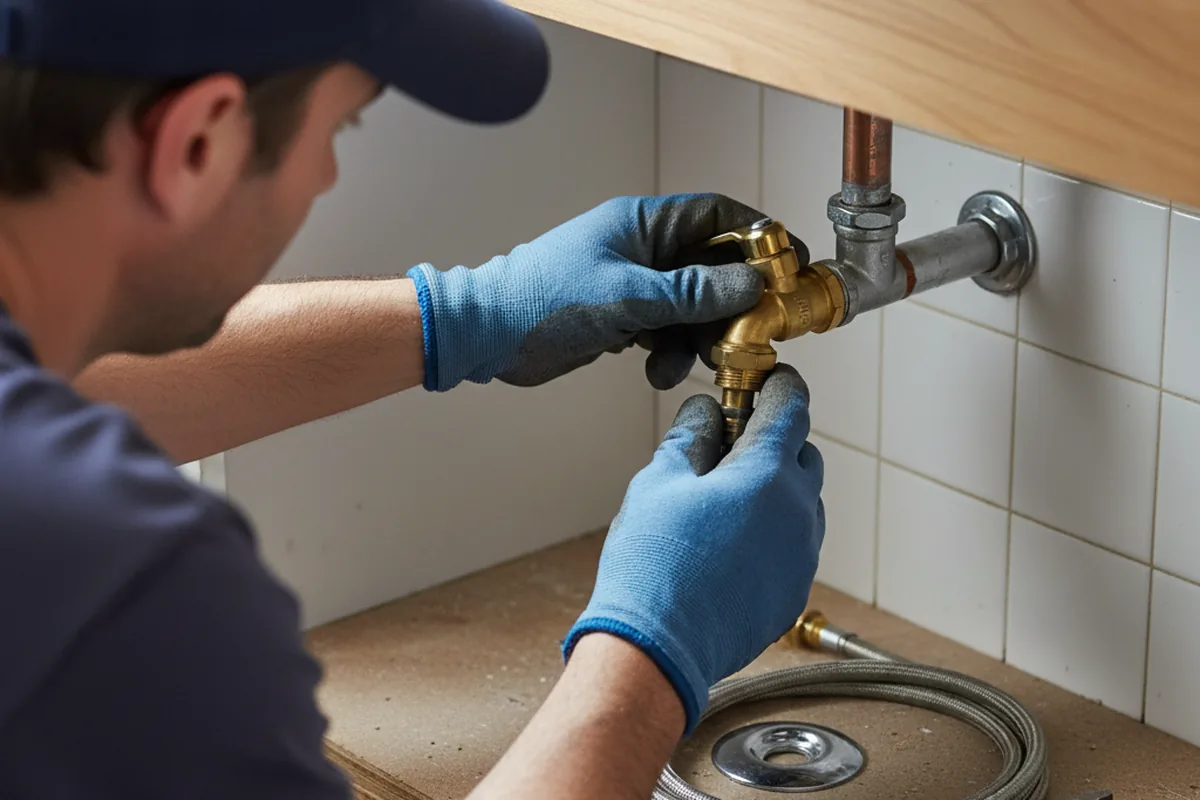 Shutoff valve and fitting work during Faucet and Fixture Repair in Pine Island